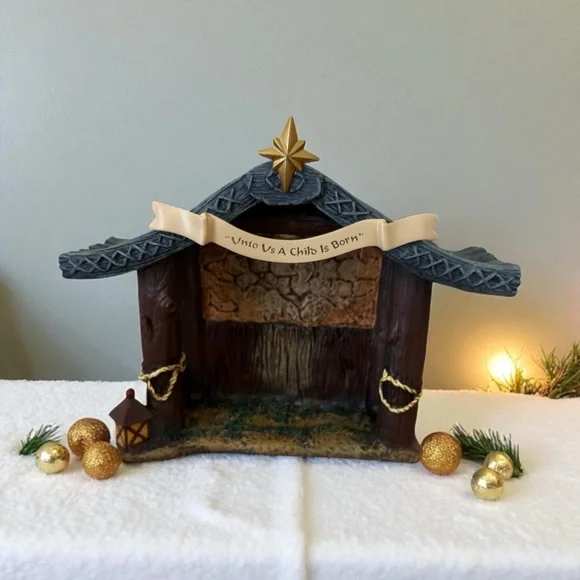 Thomas Kinkade Hawthorne Village Christmas Nativity Holy Family Night Set Creche - Picture 3 of 12